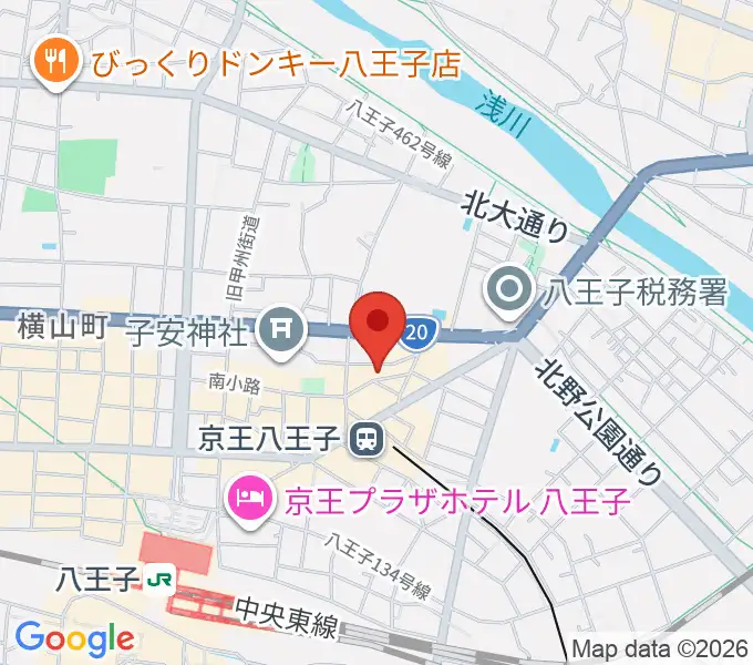 八王子Sophiaの地図