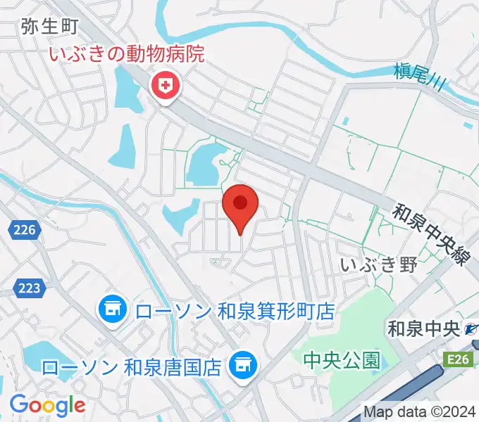 阿部浩二ギター・ウクレレ教室の地図