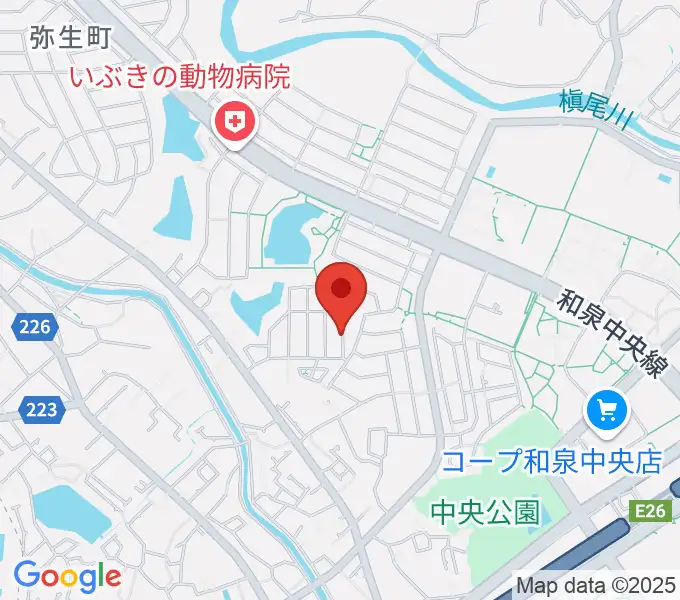 阿部浩二ギター・ウクレレ教室の地図