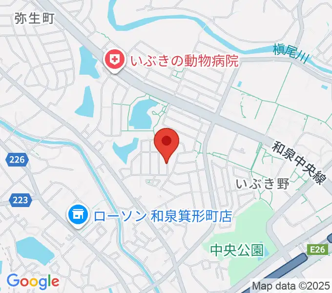 阿部浩二ギター・ウクレレ教室の地図