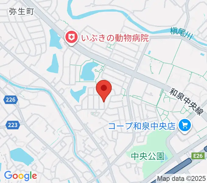 阿部浩二ギター・ウクレレ教室の地図