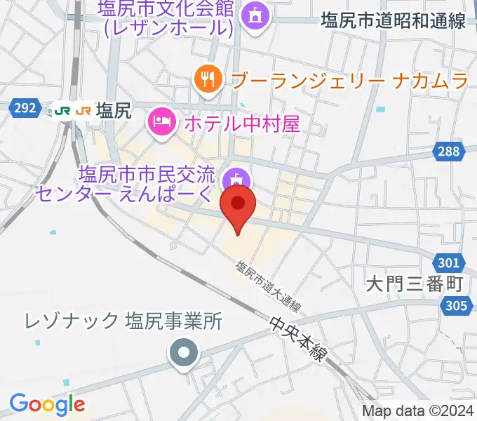 塩尻市民カルチャーセンターの地図