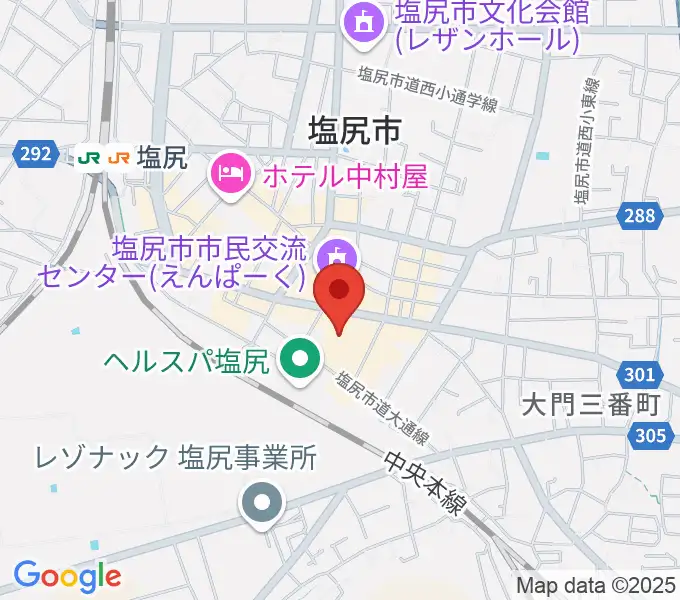 塩尻市民カルチャーセンターの地図
