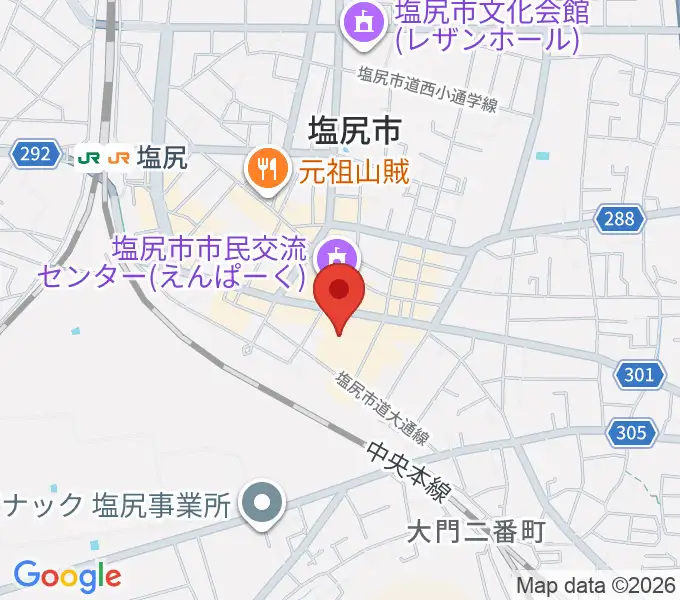 塩尻市民カルチャーセンターの地図
