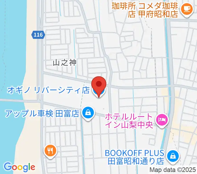 リバーシティーカルチャーセンターの地図