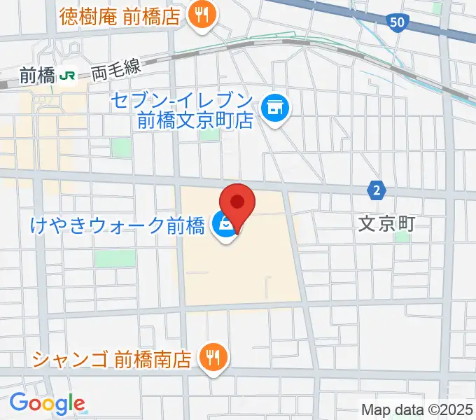 前橋カルチャーセンターの地図