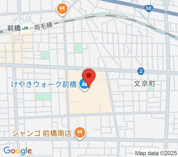 前橋カルチャーセンターの地図
