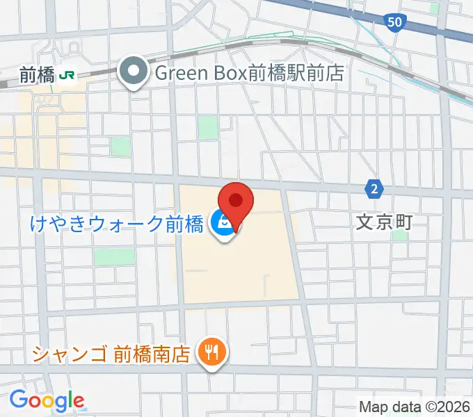 前橋カルチャーセンターの地図