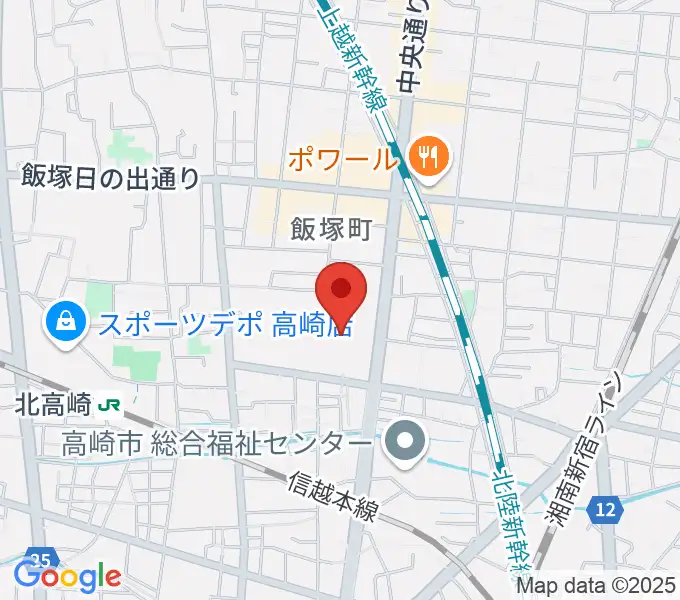 高崎カルチャーセンターの地図