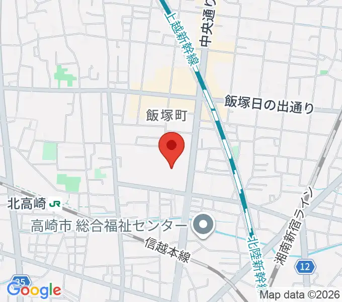 高崎カルチャーセンターの地図