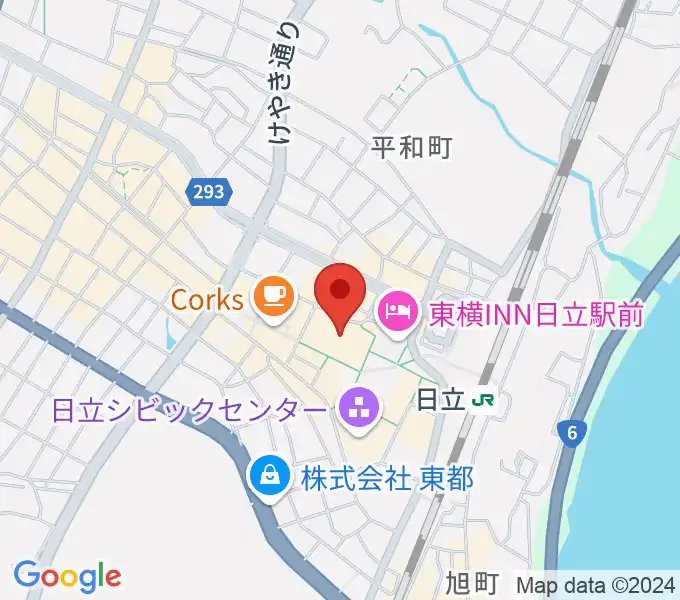 日立カルチャープラザの地図