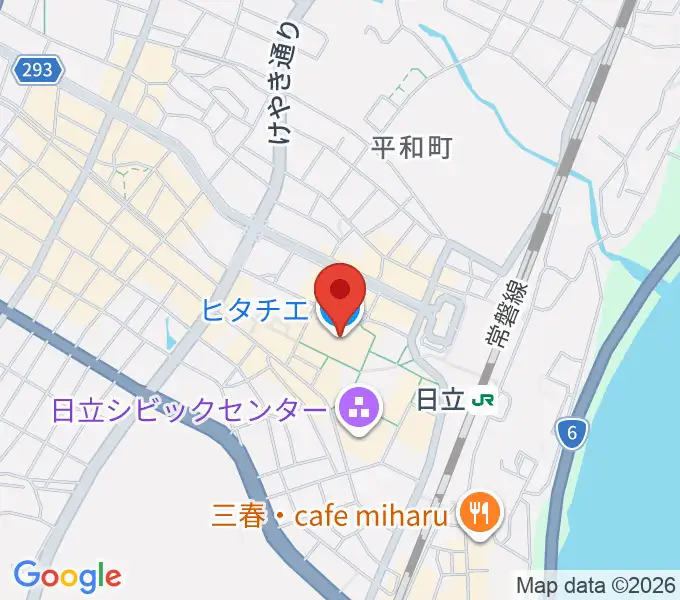 日立カルチャープラザの地図