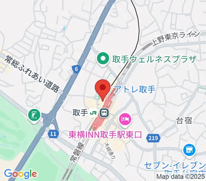 取手カルチャーセンターの地図