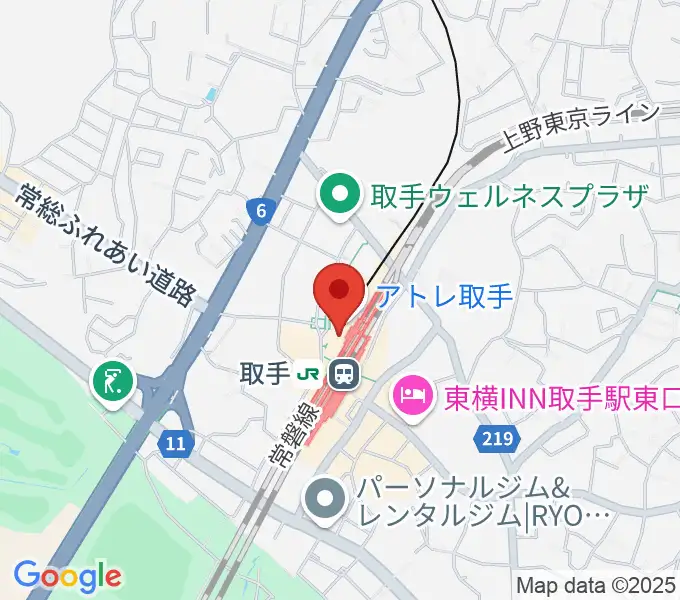 取手カルチャーセンターの地図