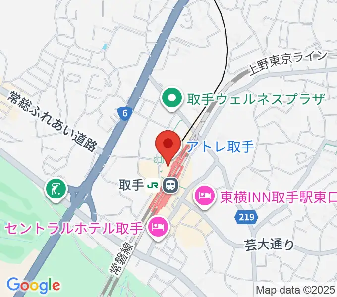 取手カルチャーセンターの地図
