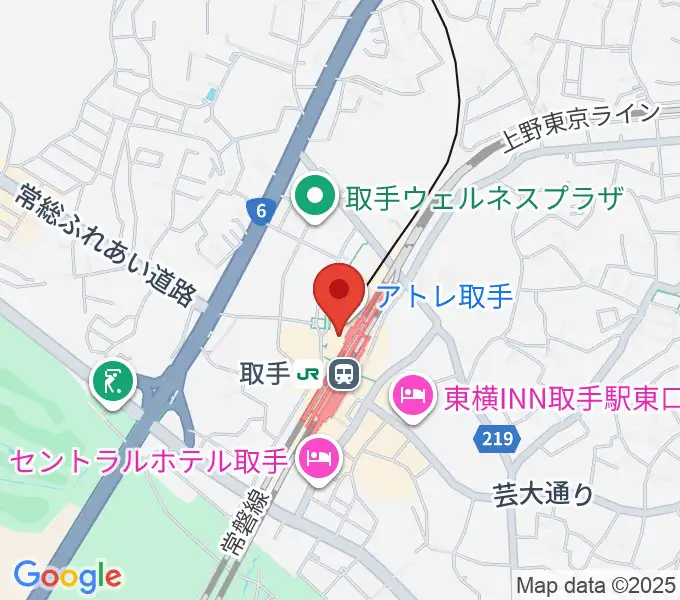 取手カルチャーセンターの地図
