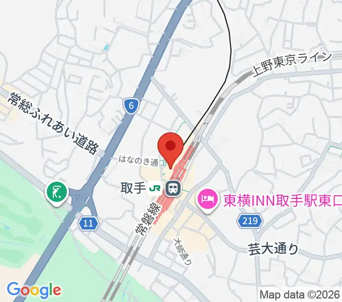 取手カルチャーセンターの地図