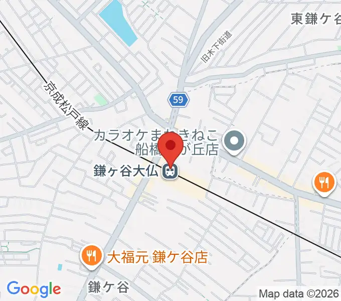 鎌ケ谷カルチャーセンターの地図