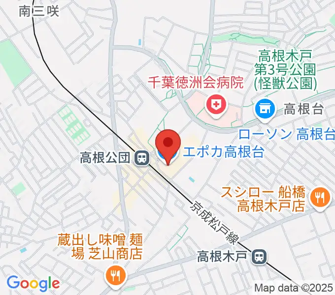 高根台カルチャーセンターの地図