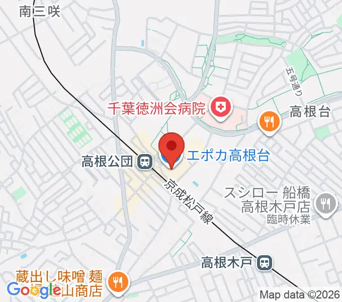 高根台カルチャーセンターの地図