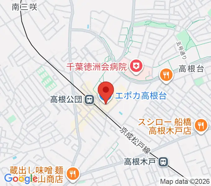 高根台カルチャーセンターの地図