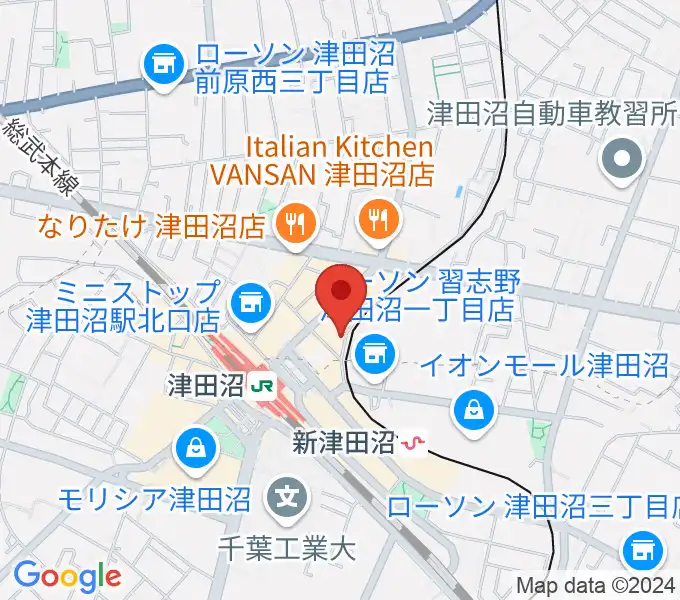 津田沼カルチャーセンターの地図