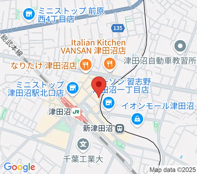 津田沼カルチャーセンターの地図