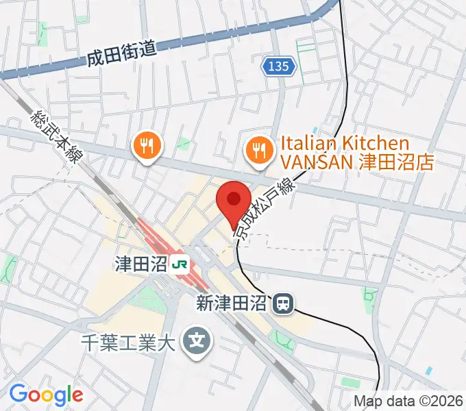 津田沼カルチャーセンターの地図