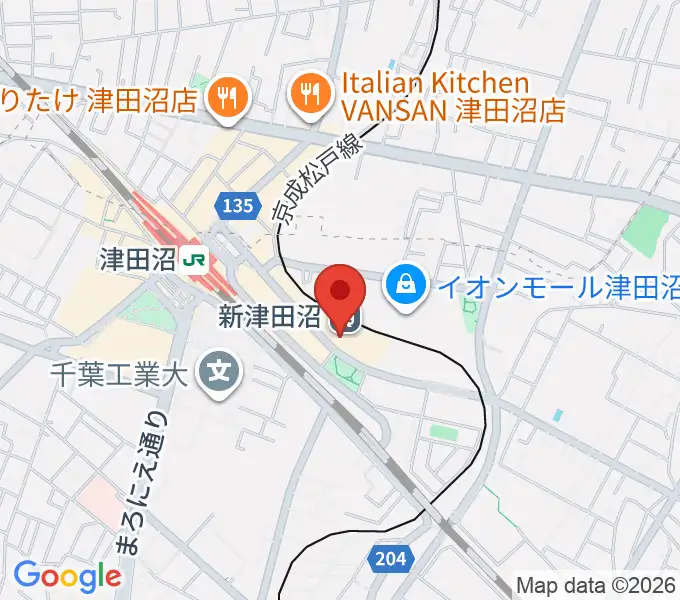 ヨークカルチャーセンター津田沼の地図