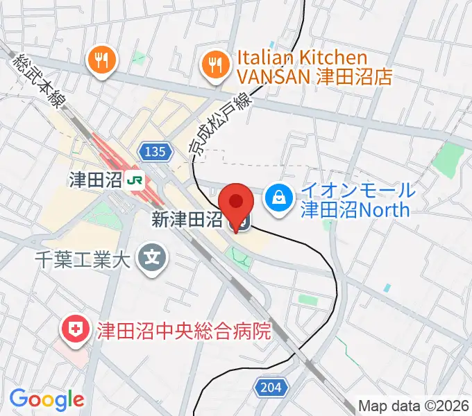 ヨークカルチャーセンター津田沼の地図