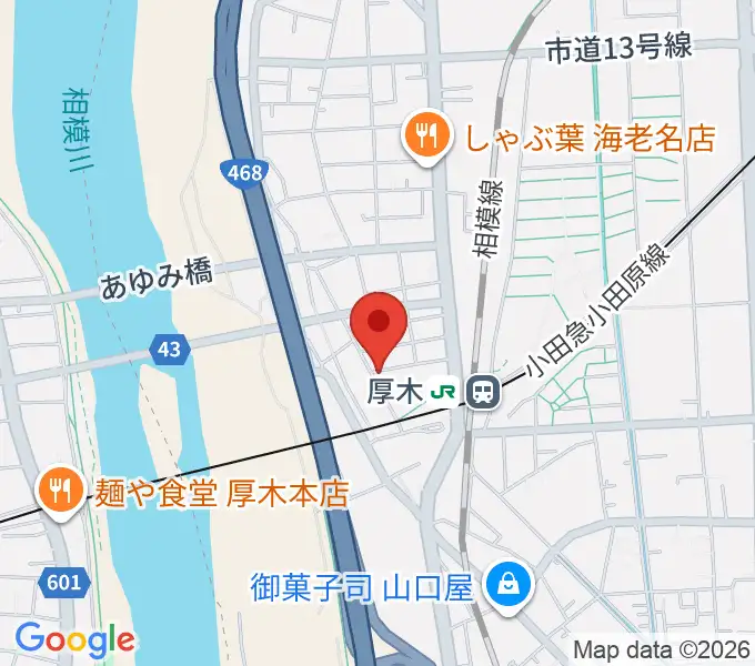山脇ピアノ教室の地図