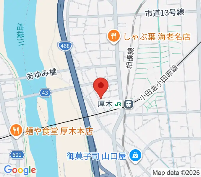 山脇ピアノ教室の地図