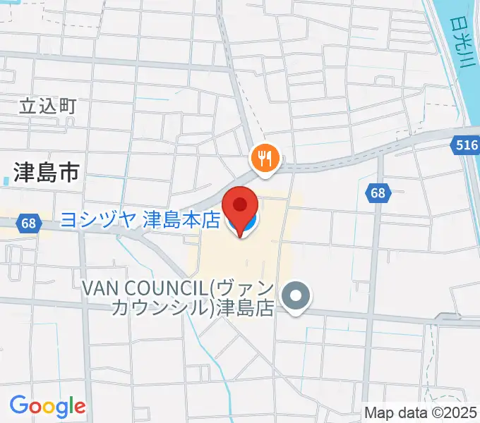 矢木楽器店 ヨシヅヤ津島センターの地図
