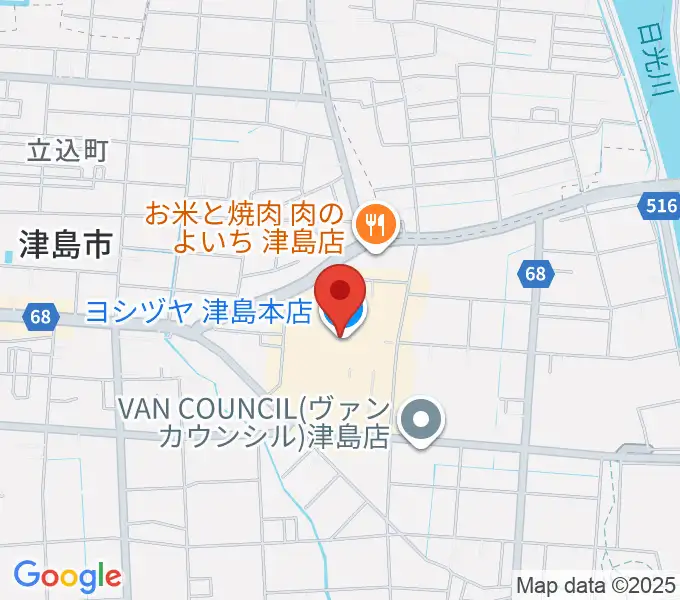 矢木楽器店 ヨシヅヤ津島センターの地図