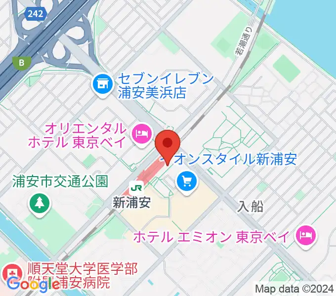 新浦安カルチャープラザの地図