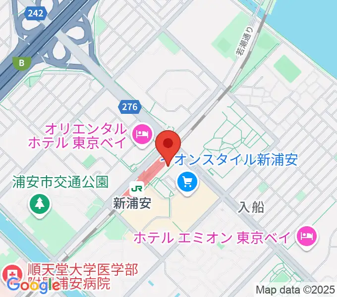新浦安カルチャープラザの地図