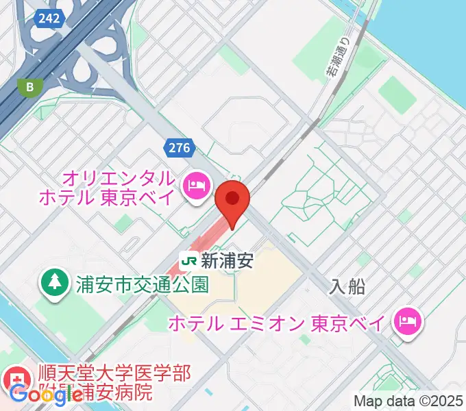 新浦安カルチャープラザの地図