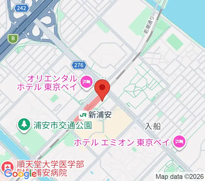 新浦安カルチャープラザの地図