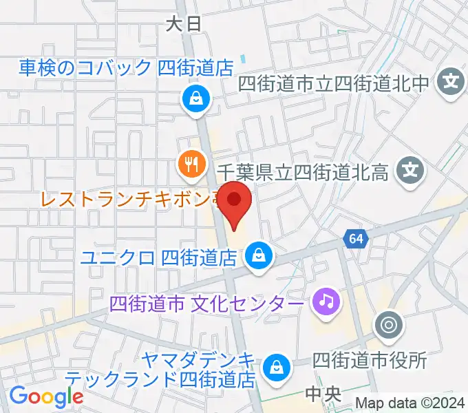 四街道カルチャーセンターの地図