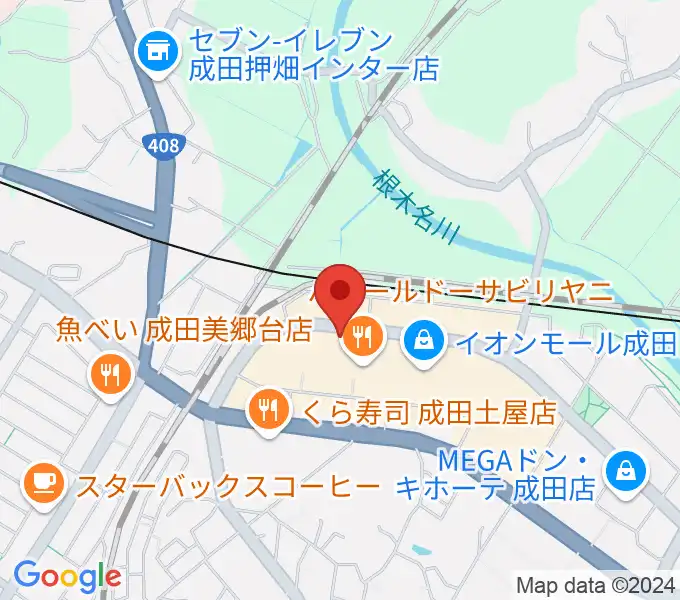 成田カルチャーセンターの地図