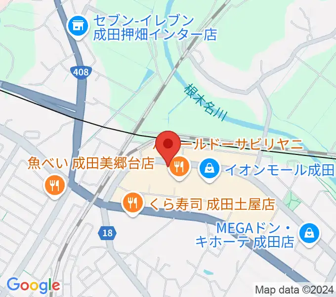 成田カルチャーセンターの地図