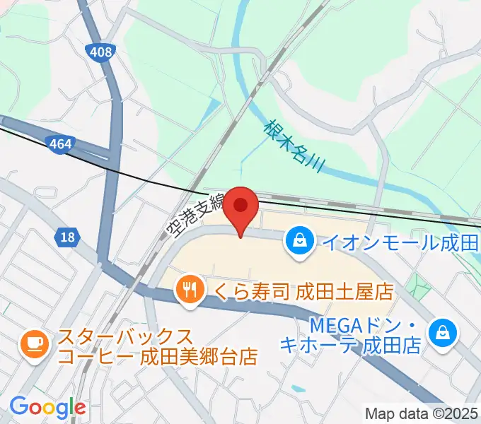 成田カルチャーセンターの地図