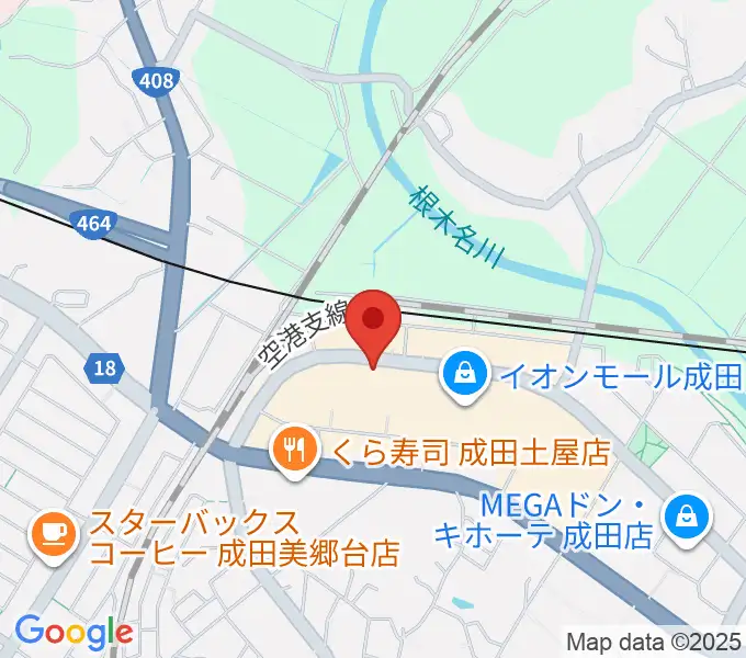 成田カルチャーセンターの地図