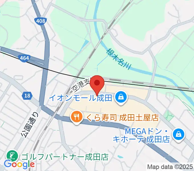 成田カルチャーセンターの地図