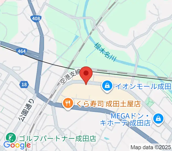 成田カルチャーセンターの地図