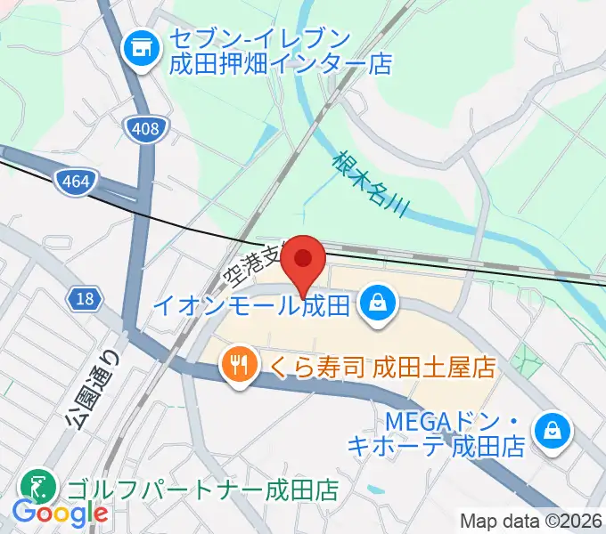 成田カルチャーセンターの地図