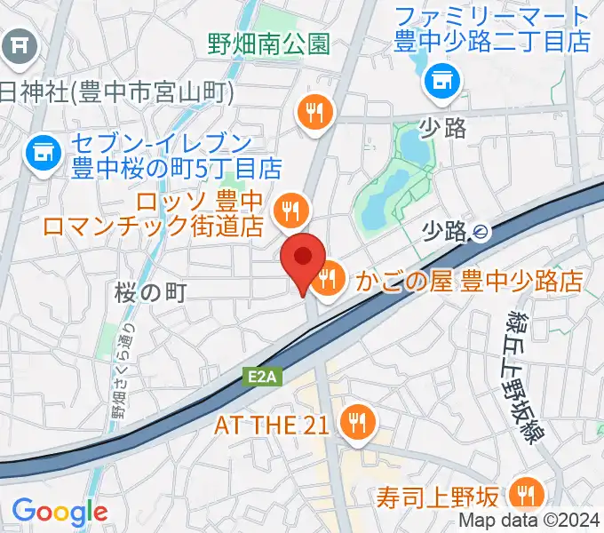 豊中リップセカンドの地図