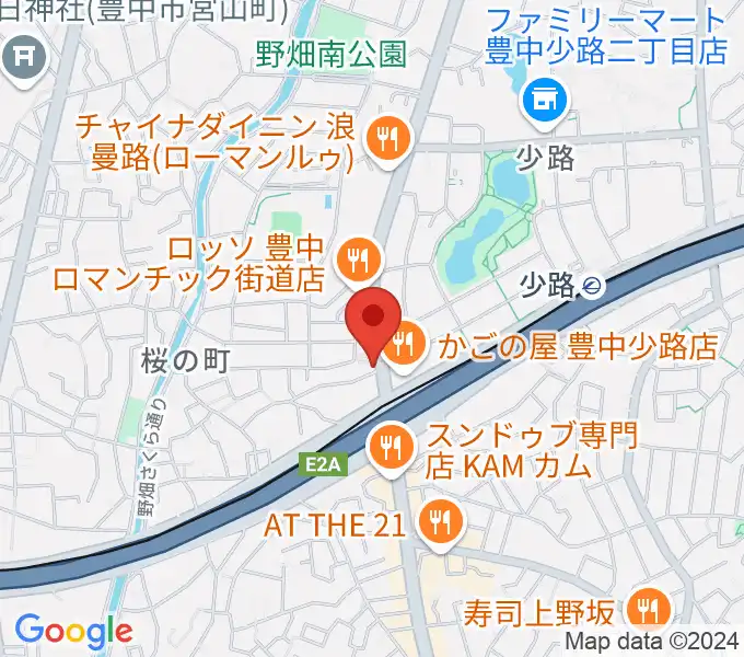 豊中リップセカンドの地図