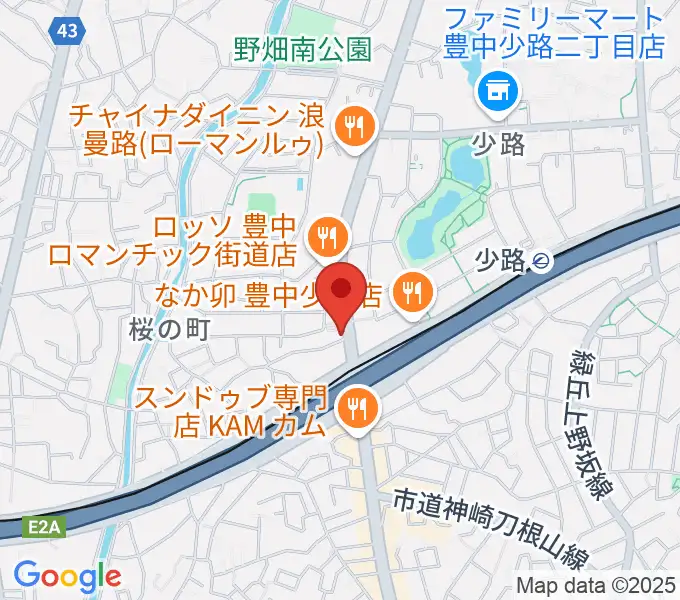 豊中リップセカンドの地図