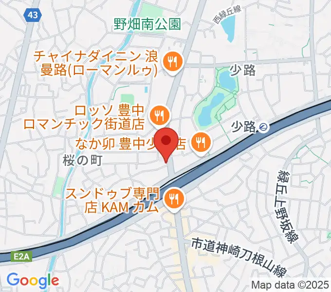 豊中リップセカンドの地図